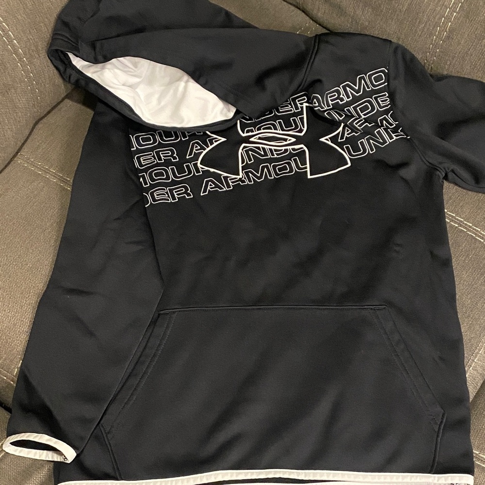 Under Armour Black and White Logo Hoodie